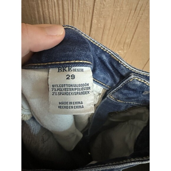 BKE Billie Ankle Skinny Stretch Jeans Medium Wash Distressed‎ High Rise Size 29 - Picture 7 of 7